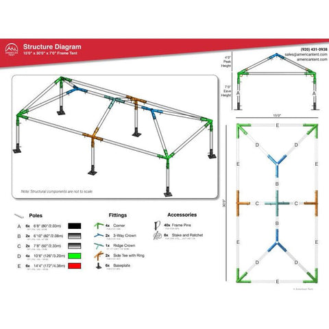 American Tent Tents 15x30 Atrium Frame Tent by American Tent