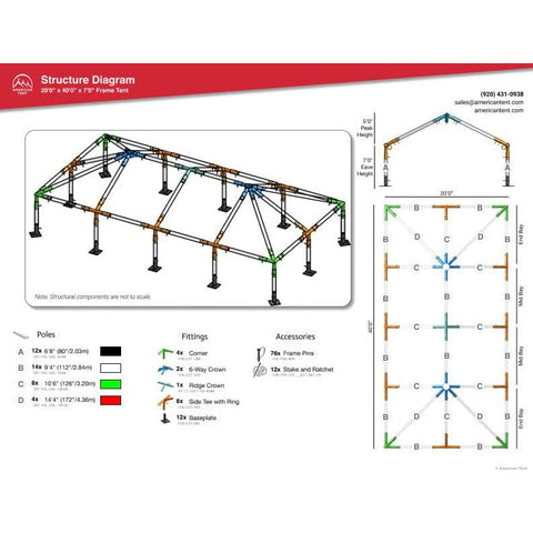 American Tent Tents 20x40 Atrium Frame Tent by American Tent