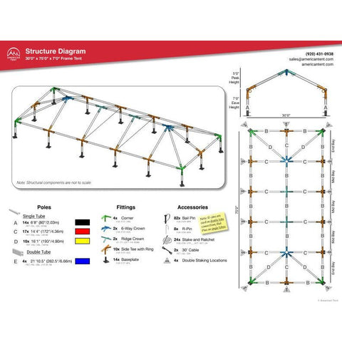 American Tent Tents 30x75 Atrium Frame Tent by American Tent