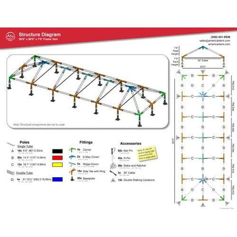 American Tent Tents 30x90 Atrium Frame Tent by American Tent