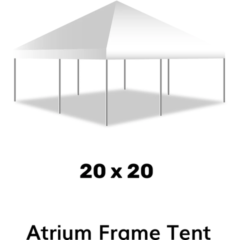 American Tent Tents 7' / Stakes & Ratchets / Tent Top Only 20x20 Atrium Frame Tent by American Tent 781880220008 20x20 7'Tent top