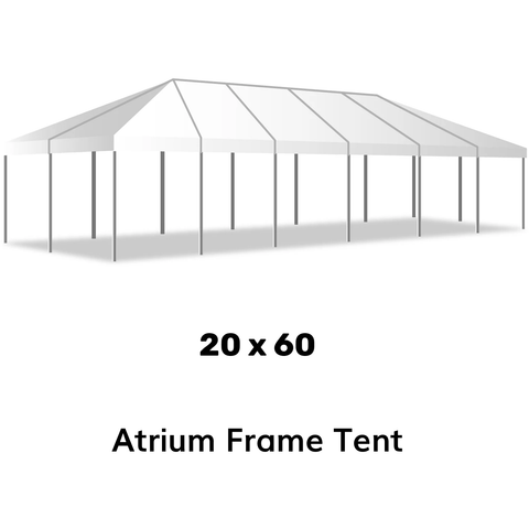 American Tent Tents 7' / Stakes & Ratchets / Tent Top Only 20x60 Atrium Frame Tent by American Tent 781880200192 20x60 7'Tent Top