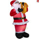 6' Gemmy Airblown Inflatable Animated Christmas Santa Claus playing the Saxophone w/ Sound