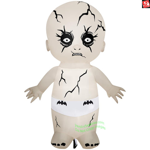 6' Gemmy Airblown Inflatable Animated Halloween Zombie Baby