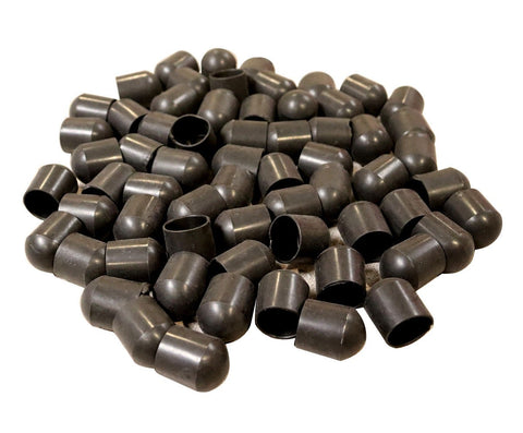 Blow Mold Plastic Folding Chair Tip - 50 Pack - Black
