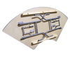 Image of 5.5 Foot Serpentine Wood Folding Table