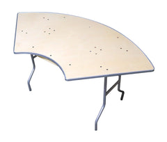 5.5 Foot Serpentine Wood Folding Table