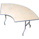 5.5 Foot Serpentine Wood Folding Table