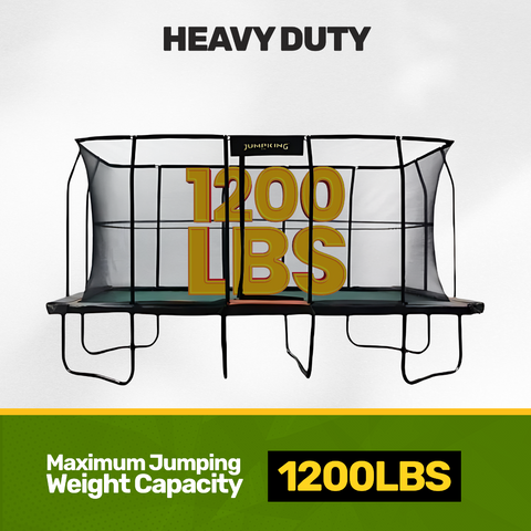 JumpKing Pro-Series 10'x16' Rectangle Trampoline - Outdoor/Indoor Recreational Trampoline with Enclosure Net - Professional Trampoline, Perfect Gift for Kids, Adults, Family for Fun & Fitness