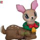 3' Gemmy Vintage Deer w/ Wreath