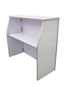 48" Portable Folding Bar, White
