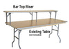Image of 48" Rectangle Wood Folding Bar Top Riser