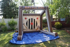 Interactive Throwing Game with Blower - Battle Axe, Wood
