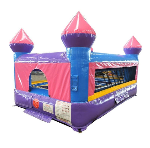 Junior Pink Castle Indoor Bounce House with Blower