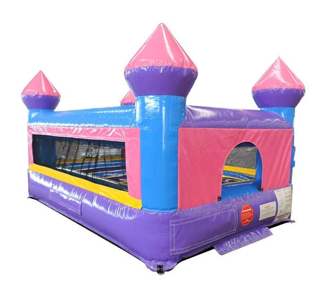 Junior Pink Castle Indoor Bounce House with Blower