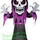 10.5' Gemmy Airblown Inflatable Giant Head Skeleton Reaper w/ Red Eyes
