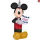 3.5' Gemmy Airblown Inflatable Disney's Happy Birthday Mickey Mouse w/ Cake and Party Hat