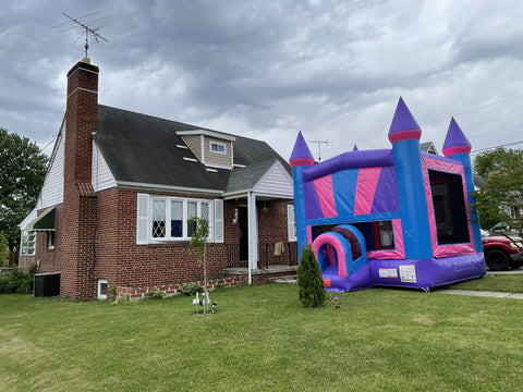 Modular Pink Inflatable Bounce House with Blower