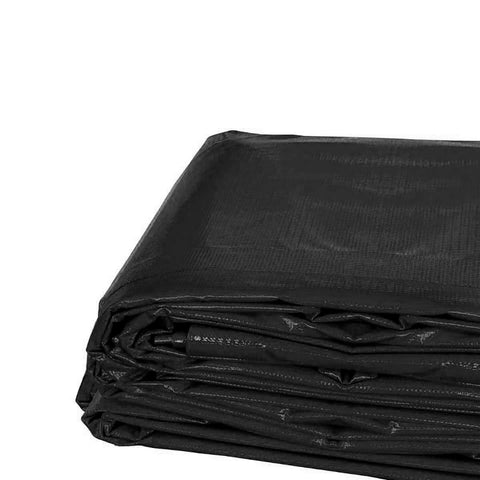 10' x 12' Heavy Duty Waterproof PVC Vinyl Tarp - Black