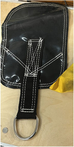Replacment D-Ring Anchor for Inflatables, Black Rectangle