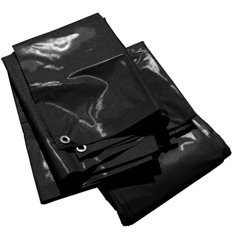 10' x 12' Heavy Duty Waterproof PVC Vinyl Tarp - Black