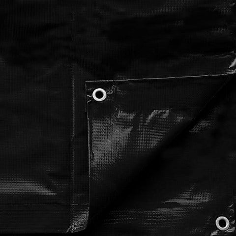 10' x 12' Heavy Duty Waterproof PVC Vinyl Tarp - Black