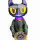 3.5' Gemmy Airblown Inflatable Halloween Black Cat with Pumpkin Candy Bowl