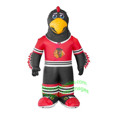 7' Air Blown Inflatable NHL Chicago Blackhawks Tommy Hawk Mascot