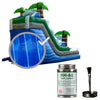 Image of Moose Supply Inflatable Bounce House Vinyl Repair Kit, Blue Marble with 4 oz. HH66 Glue
