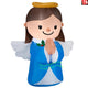 3.5' Gemmy Airblown Christmas Blue Christmas Angel