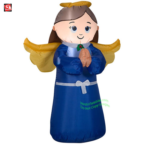 3 1/2' Gemmy Airblown Inflatable Blue Christmas Angel