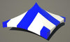 Image of 20' x 20' High Peak Frame Top Only - Striped Blue and White