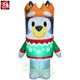 5' Gemmy Airblown Inflatable Christmas Bluey Wearing A Christmas Cracker Crown