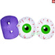 5' Gemmy Airblown Inflatable Halloween Boo Sign w/ Scary Eyes