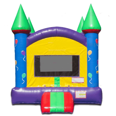 15'H Multi Color Castle Inflatable Moonwalk by Bouncer Depot SKU #1079