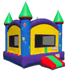 15'H Multi Color Castle Inflatable Moonwalk by Bouncer Depot SKU #1079