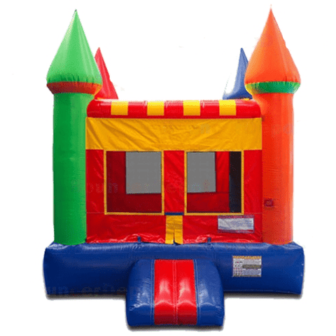 15'H Rainbow Castle Moon Bounce by Bouncer Depot Inflatable SKU #1019