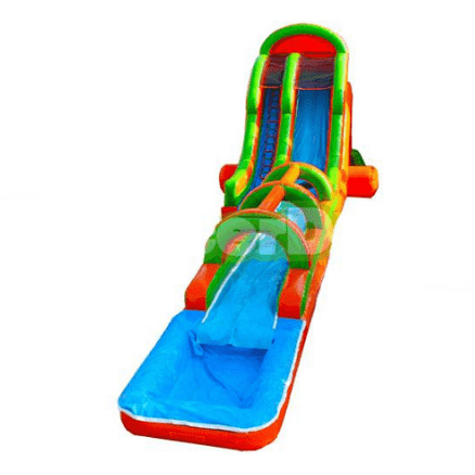 24'H Orange Waves Water Slide by Bouncer Depot SKU# 2117