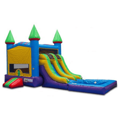 Bouncer Depot Commercial Bouncers 30'L Double Lane Module Castle Combo by Bouncer Depot 781880221265 3074P 30'L Double Lane Module Castle Combo by Bouncer Depot SKU # 3074P