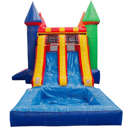 Bouncer Depot Inflatable Bouncers 15'H Double Lane Castle Bounce House Combo by Bouncer Depot 781880221258 3077P 15'H Double Lane Castle Bounce House Combo by Bouncer Depot SKU #3077P
