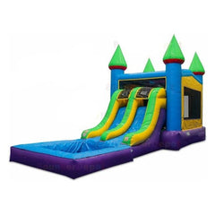 15'H Double Lane Module Castle Combo by Bouncer Depot