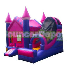 15'H Princess Castle Combo Moon Walk Bounce House by Bouncer Depot