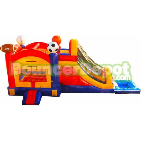 Bouncer Depot Water Parks & Slides 14'H Sports Arena Combo Jumper Slide With Pool by Bouncer Depot 781880221418 3002P 14'H Sports Arena Combo Jumper Slide w/ Pool Bouncer Depot SKU#3002P