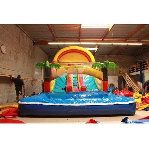 Bouncer Depot Water Parks & Slides 15 Ft Dual Water Slide by Bouncer Depot 2116 8'H Single Lane Slip N Slide With Pool by Bouncer Depot SKU#2115P