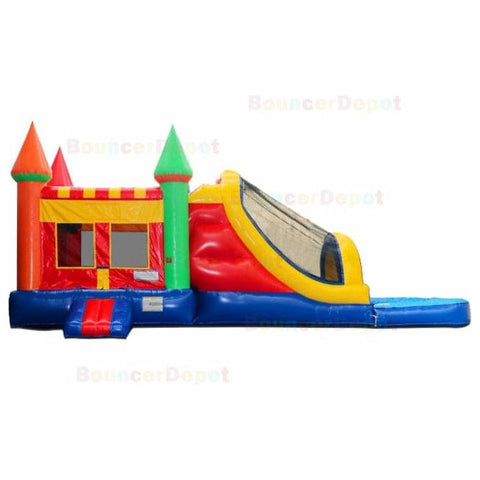 Bouncer Depot Water Parks & Slides 15'H Wet Dry Rainbow Castle Combo With Pool by Bouncer Depot 781880220183 3001P 15'H Wet Dry Rainbow Castle Combo With Pool by Bouncer Depot SKU#3001P