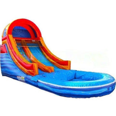 Bouncer Depot Water Parks & Slides 16 Feet Marble Blue Water Slide by Bouncer Depot 781880209966 2123-Bouncer Depot 16 Feet Marble Blue Water Slide by Bouncer Depot SKU# 2123