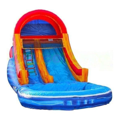 Bouncer Depot Water Parks & Slides 16 Feet Marble Blue Water Slide by Bouncer Depot 781880209966 2123-Bouncer Depot 16 Feet Marble Blue Water Slide by Bouncer Depot SKU# 2123