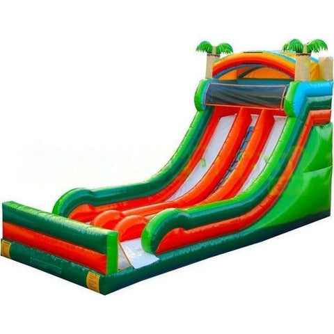 Bouncer Depot Water Parks & Slides 18 Ft Double Lane Tropical Slide And Slip by Bouncer Depot 781880209928 2094 20'H Dual Pool Inflatable Water Slide by Bouncer Depot SKU#2122