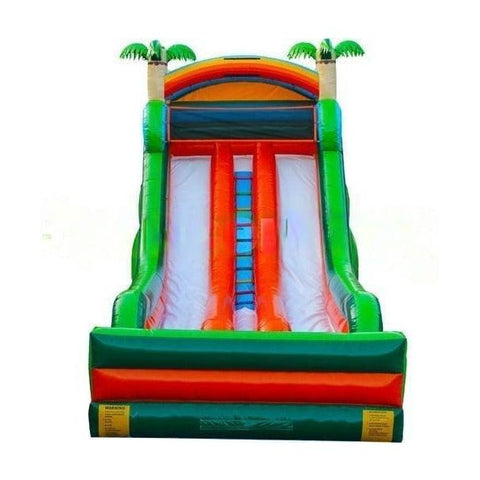 Bouncer Depot Water Parks & Slides 18 Ft Double Lane Tropical Slide And Slip by Bouncer Depot 781880209928 2094 20'H Dual Pool Inflatable Water Slide by Bouncer Depot SKU#2122