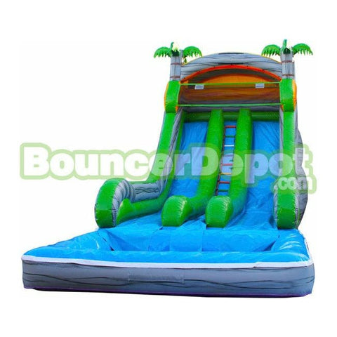 Bouncer Depot Water Parks & Slides 18'H Double Lane Marble Gray Water Slide by Bouncer Depot 781880221616 2124 18'H Double Lane Marble Gray Water Slide by Bouncer Depot SKU# 2124